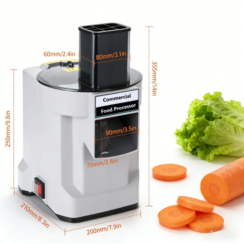 Vegetable Transplanter - K8600 Kommerzielle Würfelschneidemaschine Weiß 3-in-1 Multifunktions-Elektroschneider