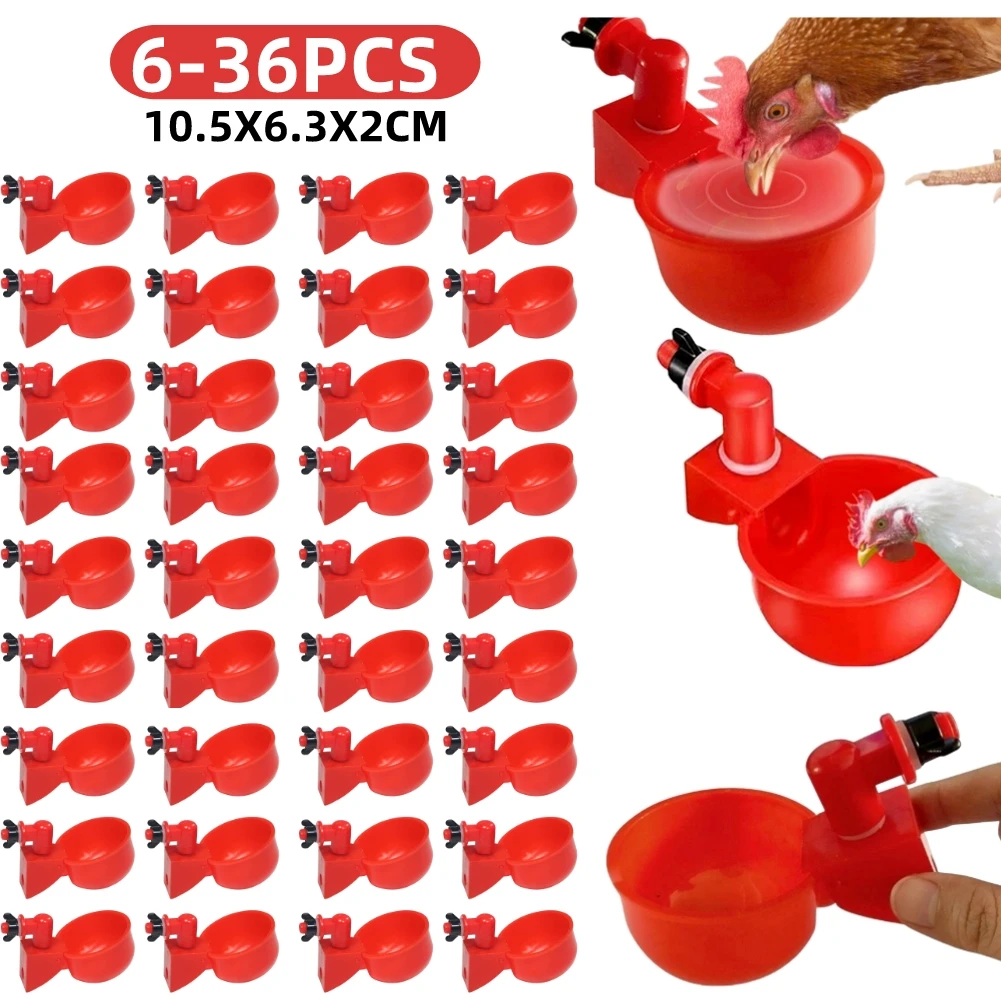 Chicken Nipple Drinker - 6-36Pcs Huhn Ente Trinkbecher Automatische Trinker