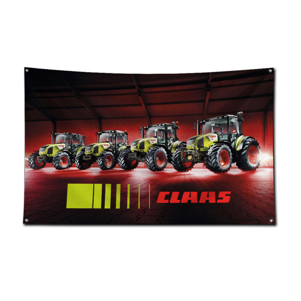 Agriculture Farming Logos - Traktor- und Mähdrescher-Flaggenbanner, grüne und rote