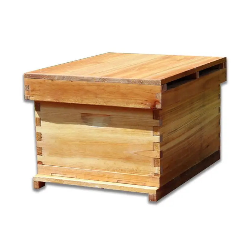 Beehive Frame Wax - Honigbienenstock aus gekochtem Wachs, Standardzehnrahmen-Vollkiefernholz-Bienenstock