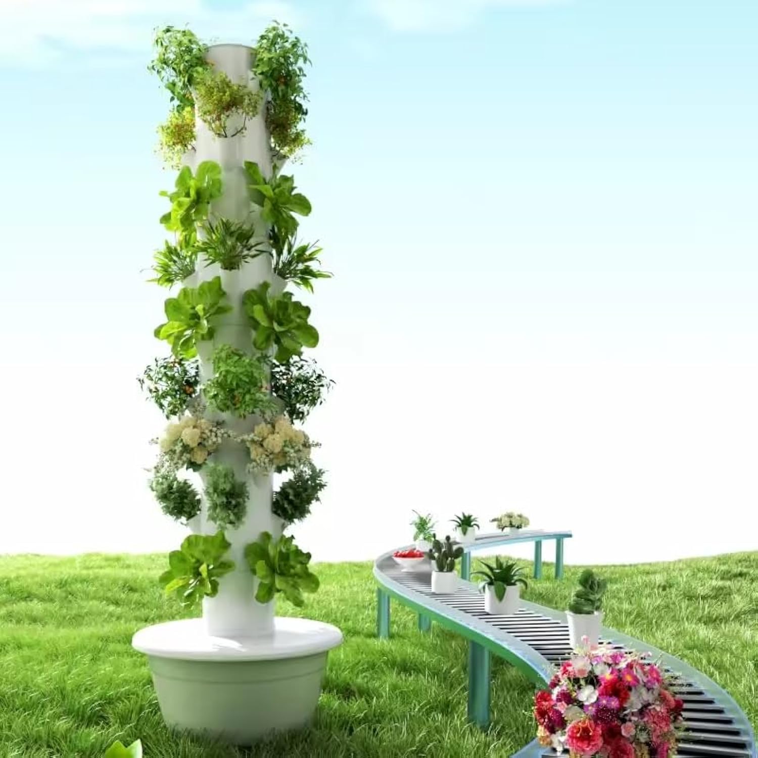 Vegetable Transplanter - Vertikaler Hydroponischer Anbauturm Aeroponischer Turm für