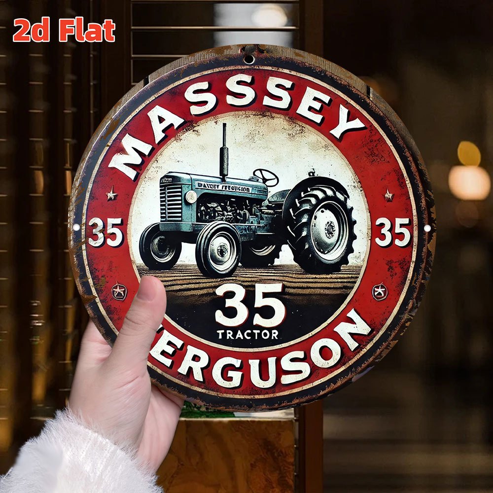 2D Flaches Retro-Metallschild  – Agriculture Farming Logos Bewertung und Preis