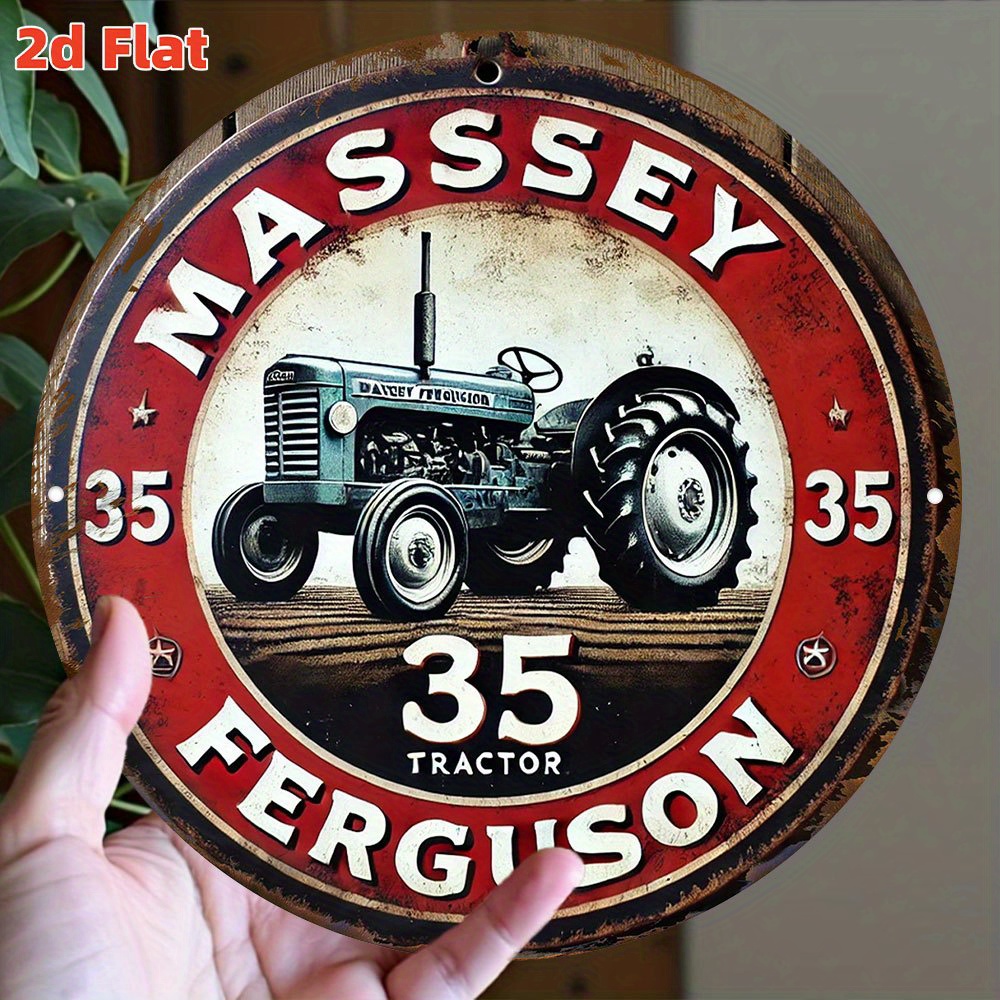2D Flaches Retro-Metallschild  – Agriculture Farming Logos Bewertung und Preis